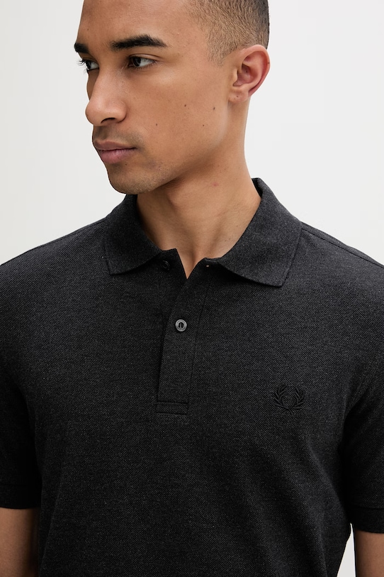 Fred Perry férfi pamut póló fekete M6000.11B