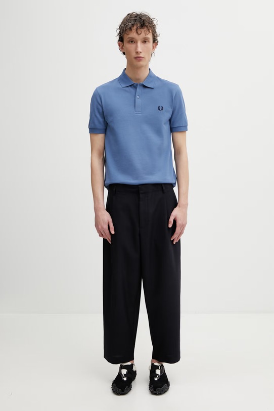 Fred Perry polo męskie bawełniane M6000.14B niebieski