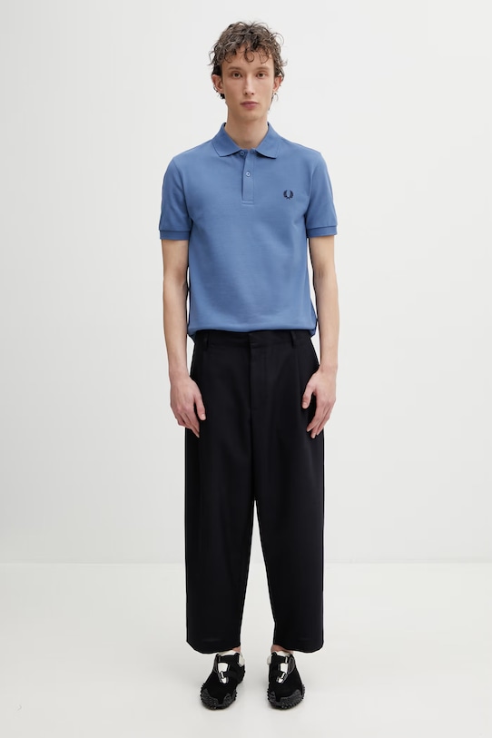 Fred Perry polo męskie bawełniane M6000.14B niebieski