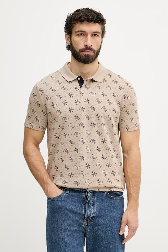 Guess polo męskie beżowy M6GP04.K3073