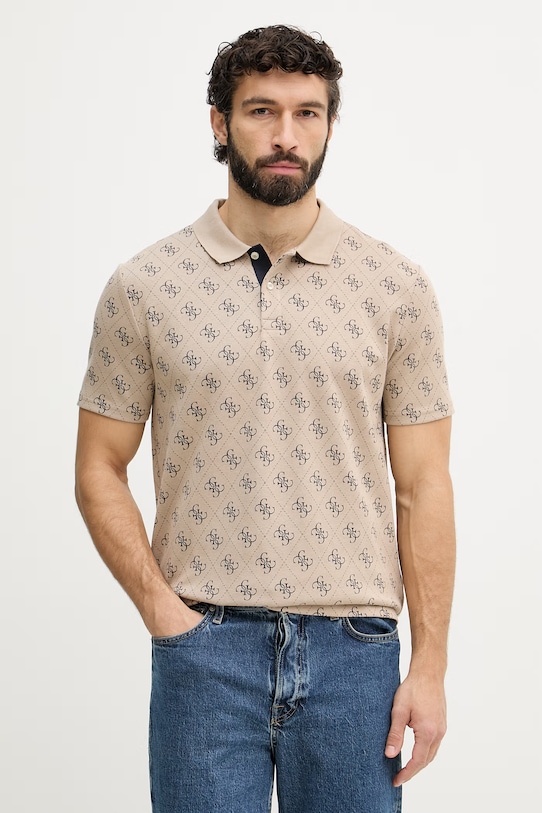Guess pánske polo tričko béžová M6GP04.K3073