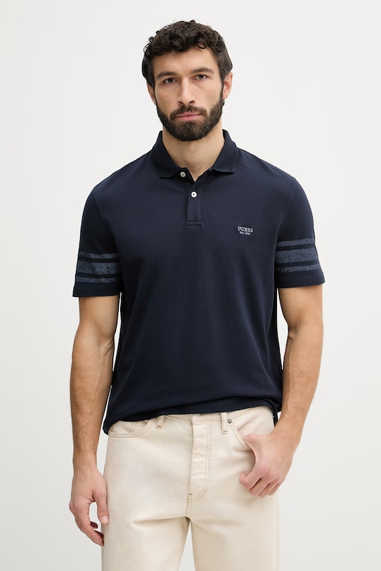 Guess Τοπ Πόλο Ανδρικό σκούρο μπλε M6GP03.K3071