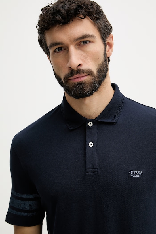 Guess Τοπ Πόλο Ανδρικό σκούρο μπλε M6GP03.K3071
