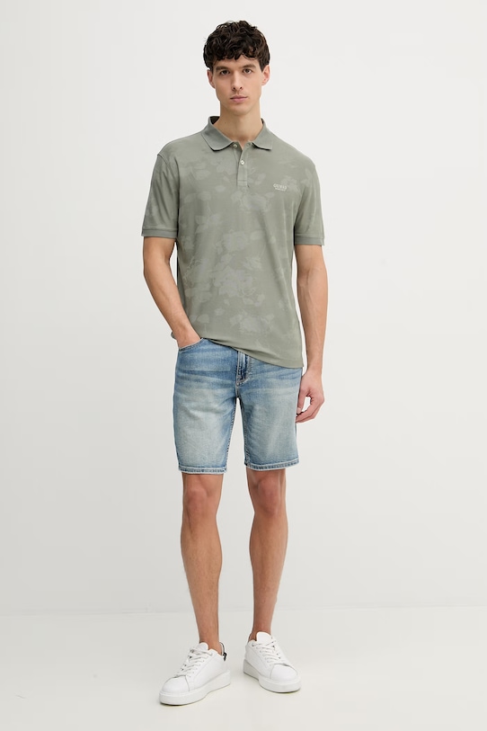 Guess polo męskie M6GP18.K3086 zielony SS26