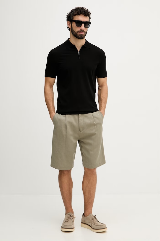 Guess polo tričko pánske z viskózy KADIR M6RR15.Z4442 čierna SS26