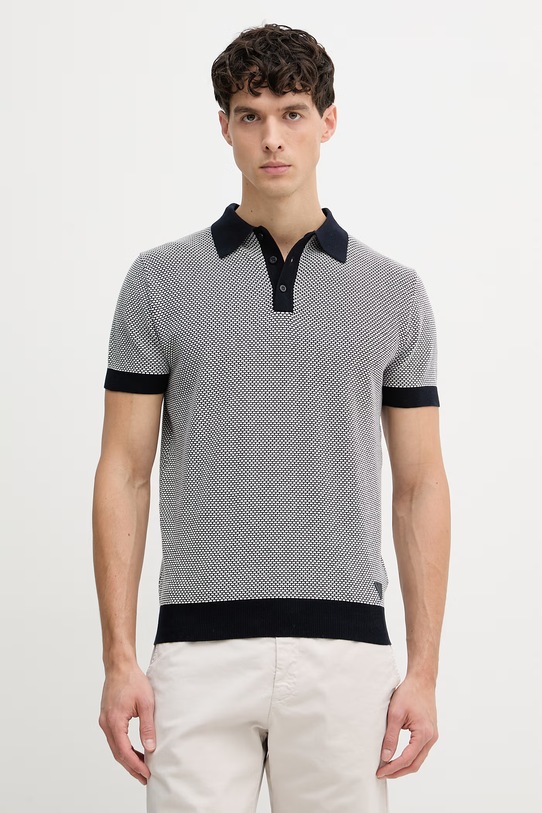 Guess polo męskie bawełniane LAKE granatowy M6GR01.Z0554