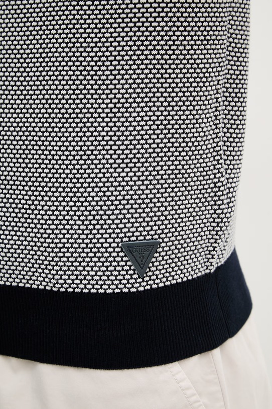 Guess polo męskie bawełniane LAKE M6GR01.Z0554 granatowy