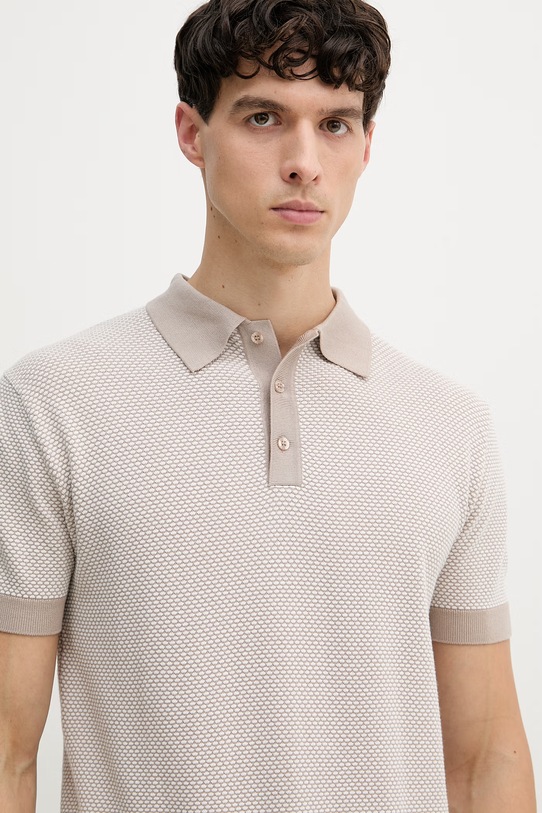 Guess Polo majica moška bombažna LAKE bež M6GR01.Z0554