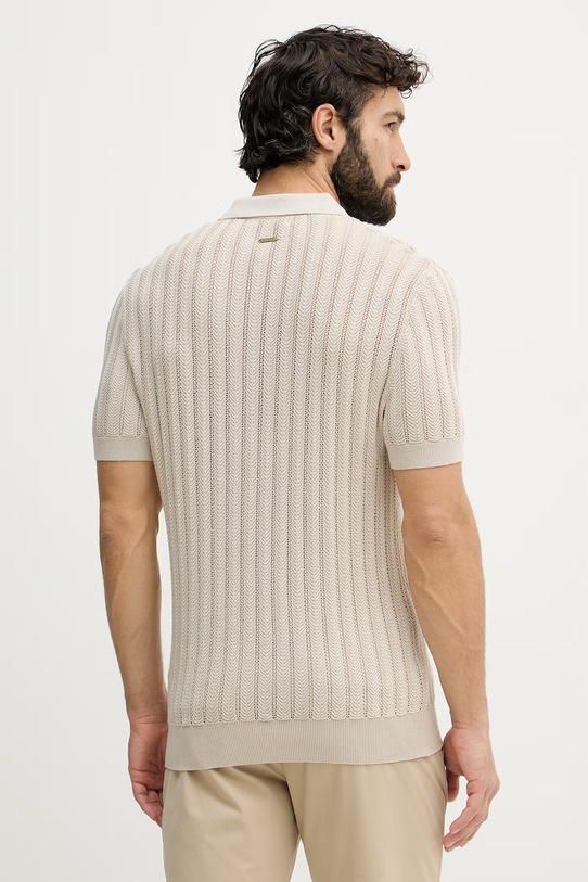 Odzież Guess polo męskie z wiskozą LONNY M6GR05.Z0558 beżowy