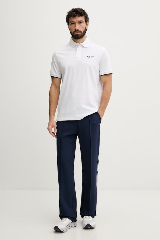 Guess tričko pánske bavlnené s elastanom x North Sails M6GP47.K3323 biela SS26