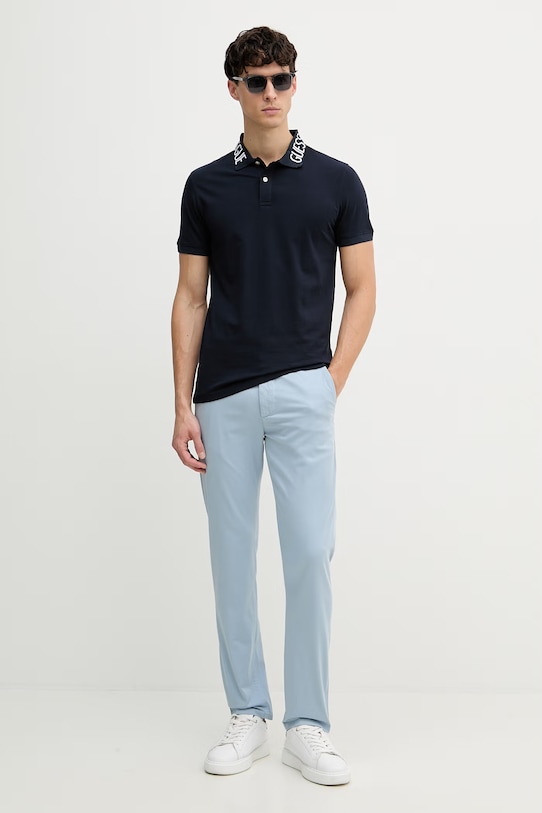 Guess polo męskie bawełniane z elastanem NOLAN M6GP66.K3070 granatowy SS26