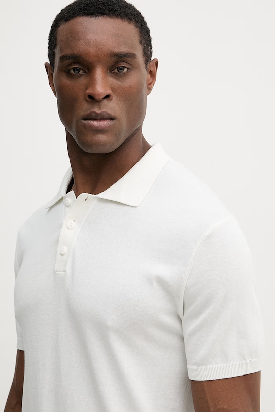 Bavlnené polo tričko Blauer CUSTER béžová BLUM06472