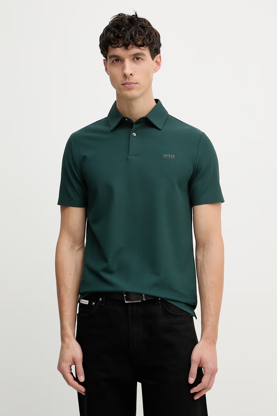 Guess polo męskie zielony M6RP02.KD202