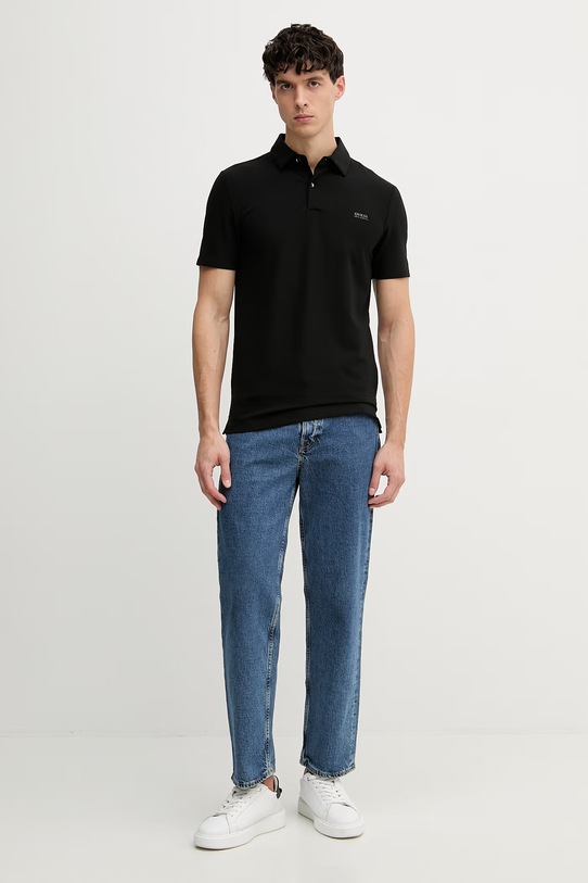 Guess polo męskie M6RP02.KD202 czarny SS26