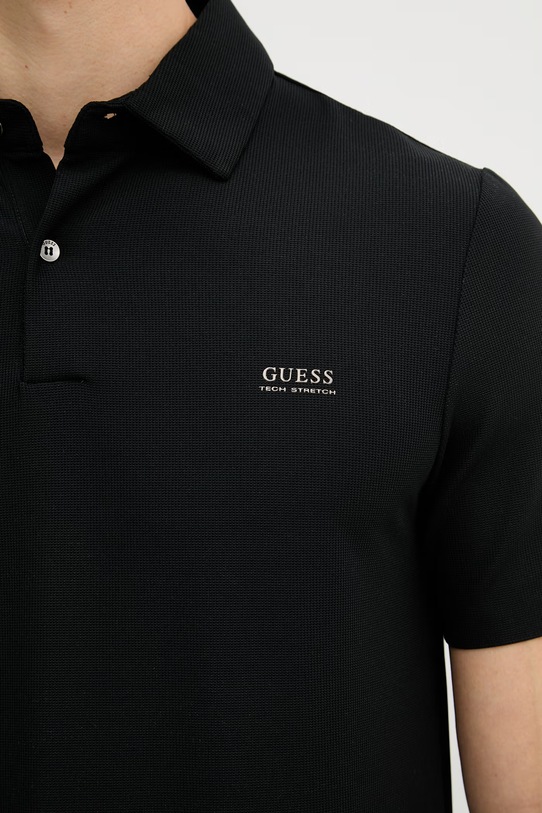 Guess polo męskie M6RP02.KD202 czarny