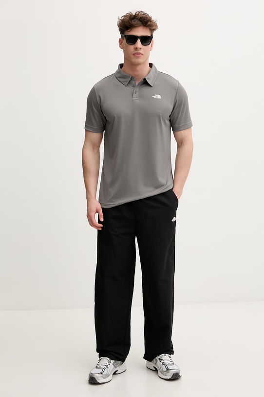 The North Face polo męskie NF0A2WAZ0UZ1 szary SS26