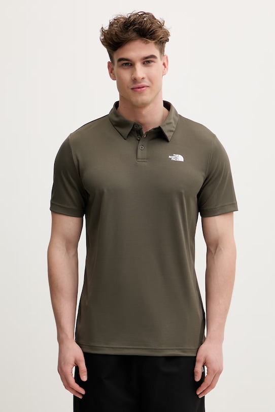 The North Face polo męskie zielony NF0A2WAZ21L1