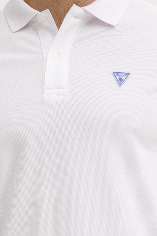 Guess polo tričko pánske bavlnené biela F6GP03.K9WF1