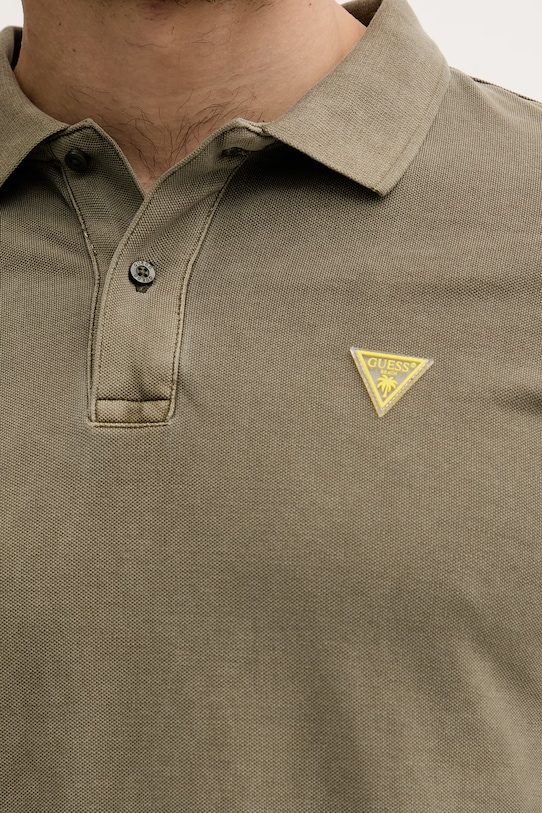 Guess polo tričko pánske bavlnené zelená F6GP03.K9WF1