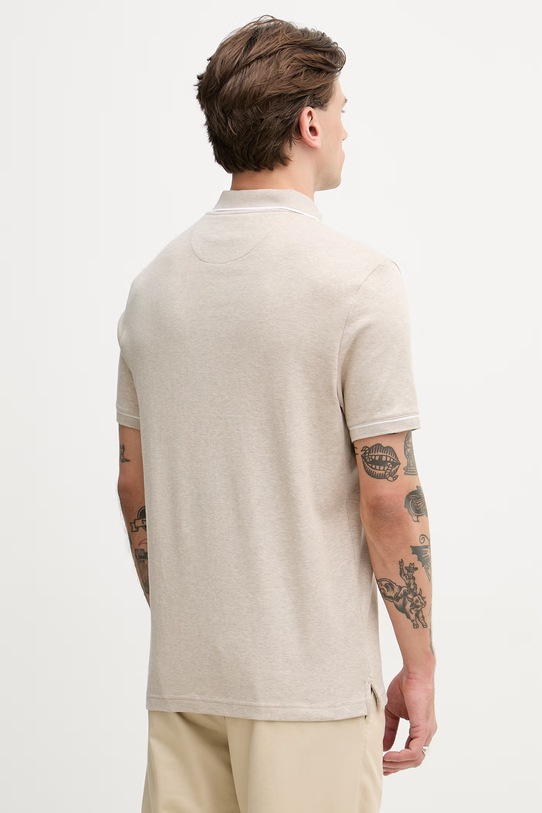 Odzież Michael Kors polo męskie bawełniane CB952SX20B beżowy