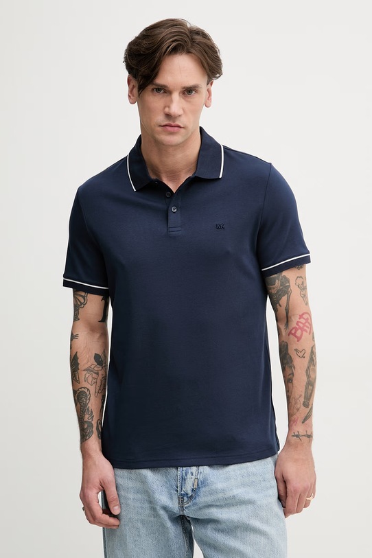Michael Kors polo męskie bawełniane granatowy CB952SX20B