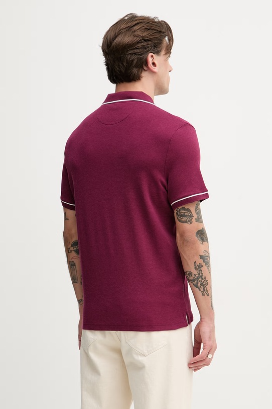 Odzież Michael Kors polo męskie bawełniane CR652SX20B bordowy