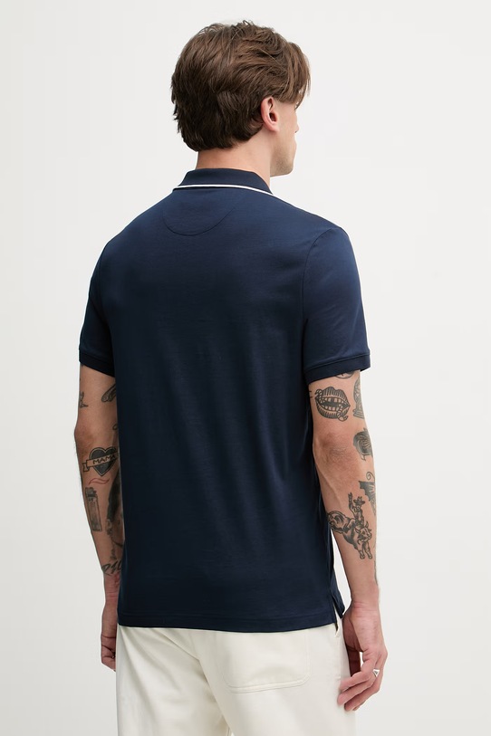 Odzież Michael Kors polo męskie bawełniane CS652WR19P granatowy