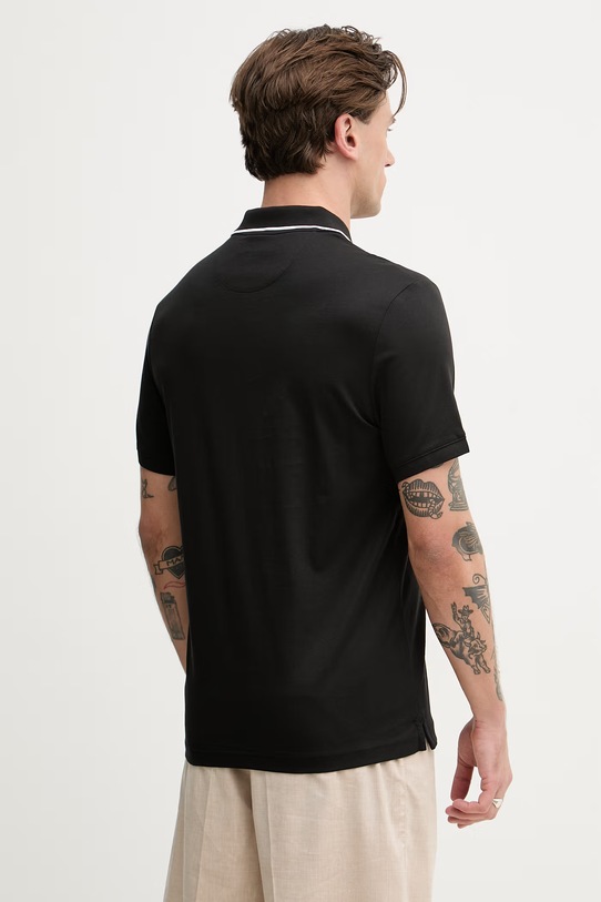 Odzież Michael Kors polo męskie bawełniane CS652WR19P czarny