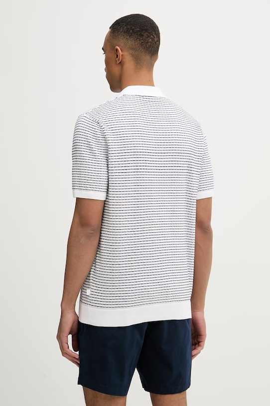 Odzież Michael Kors polo swetrowe męskie bawełniane CS660K8469 biały