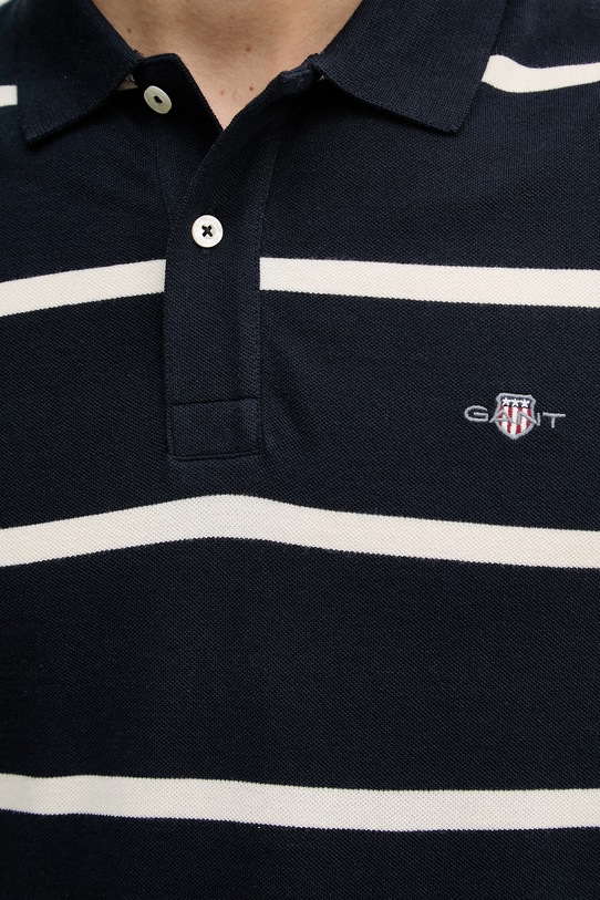 Gant polo męskie bawełniane 2014094 granatowy