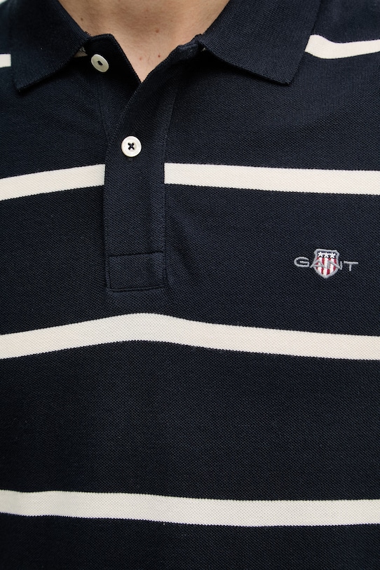 Gant polo męskie bawełniane 2014094 granatowy