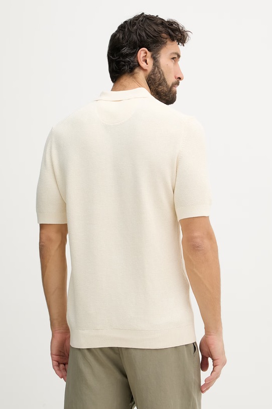 Odzież Gant polo męskie bawełniane 8030294 beżowy