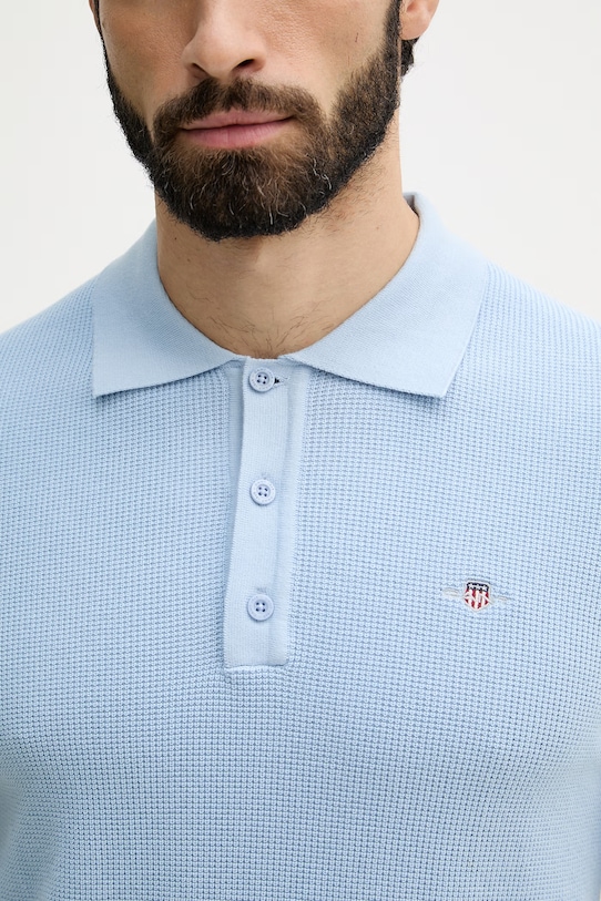 Gant polo męskie bawełniane 8030294 niebieski