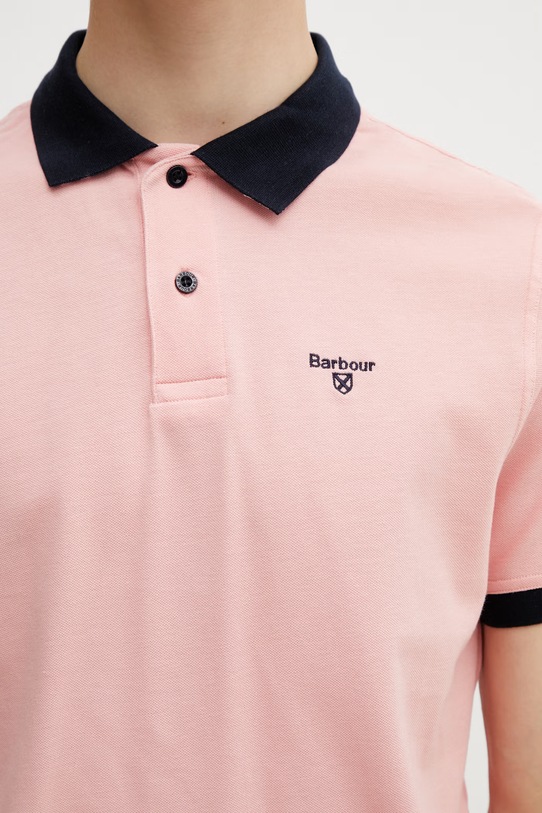 Barbour MML1449PI95 polo męskie bawełniane różowy MML1449PI95