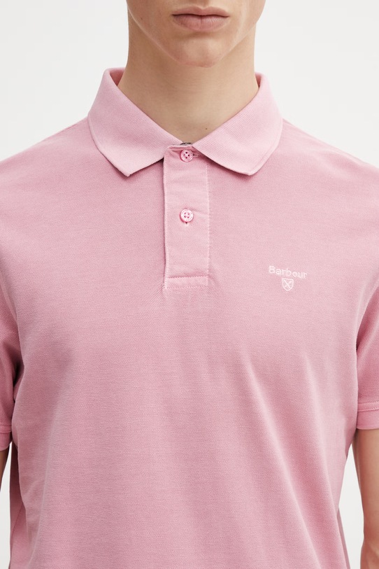 Barbour MML1535PI38 polo bawełniane męskie różowy MML1535PI38
