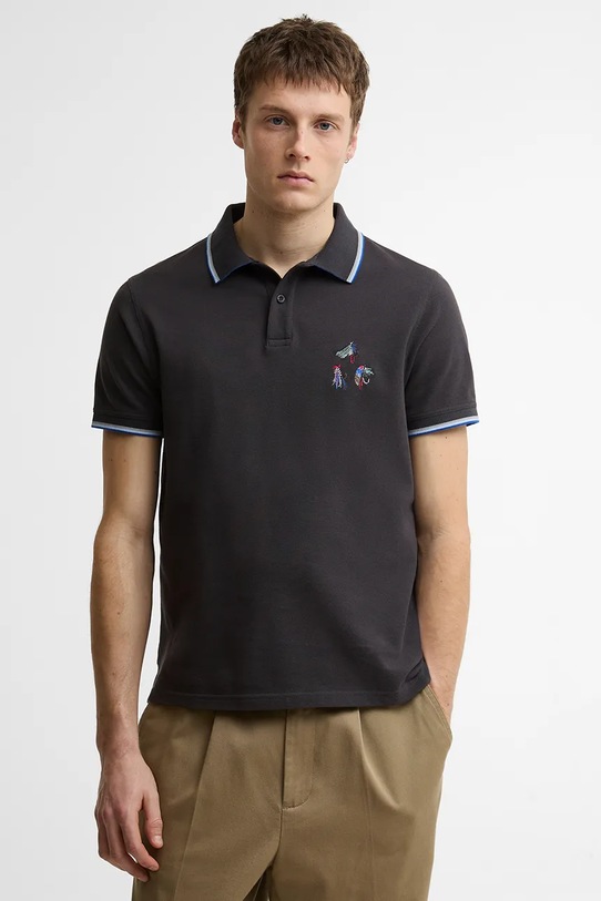 Barbour x Paul Smith Lure поло из хлопка для мужчин тёмно-синий MML1555NY74