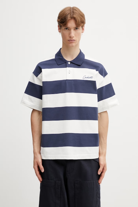Carhartt WIP S/S Delray Polo поло бавовняне чоловіче блакитний I036187.3LEXX