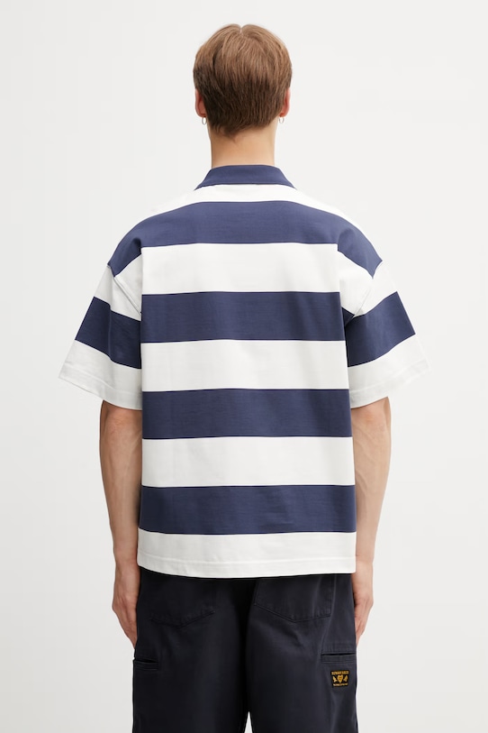 Odzież Carhartt WIP S/S Delray Polo bawełniane męskie I036187.3LEXX niebieski