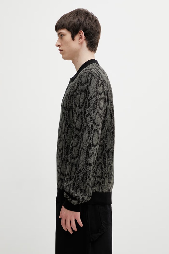 Carhartt WIP L/S Snake Polo sweater Men's I036170.3QLXX green SS26