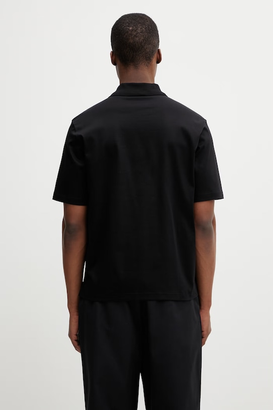 Odzież Mackage polo męskie bawełniane MARCO czarny