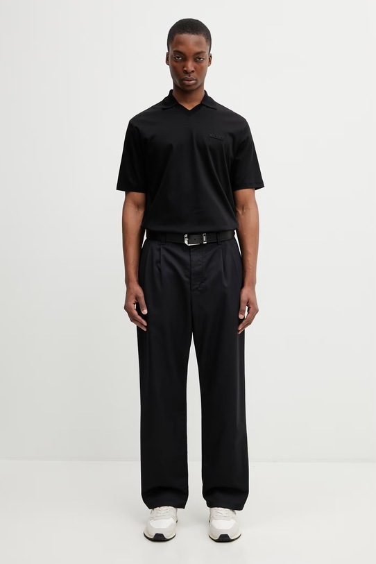 Mackage polo męskie bawełniane MARCO czarny