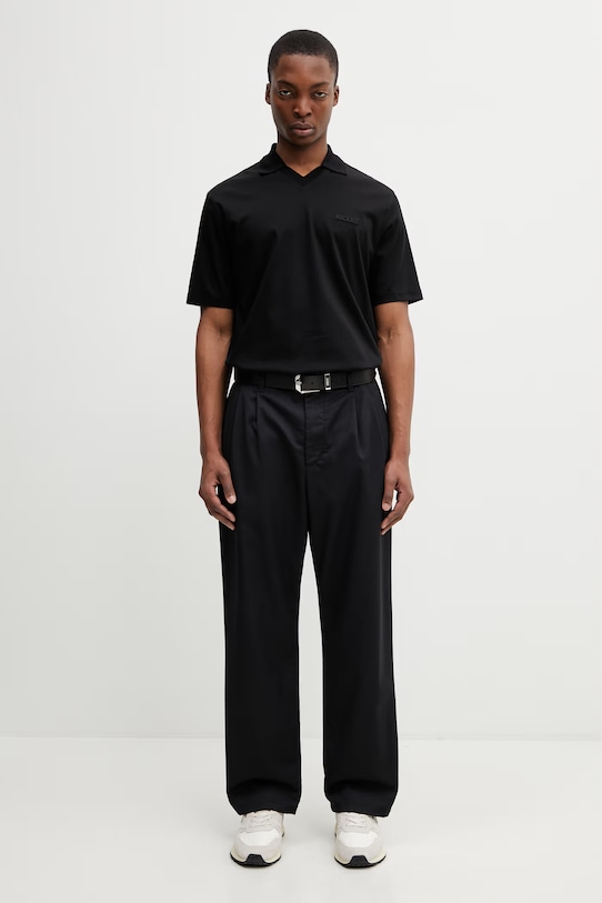 Mackage polo męskie bawełniane MARCO czarny