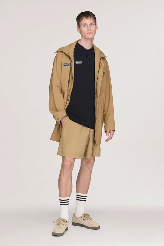 adidas Originals x SPZL sweater-style polo shirt with viscose Men's KF6812 black SS26