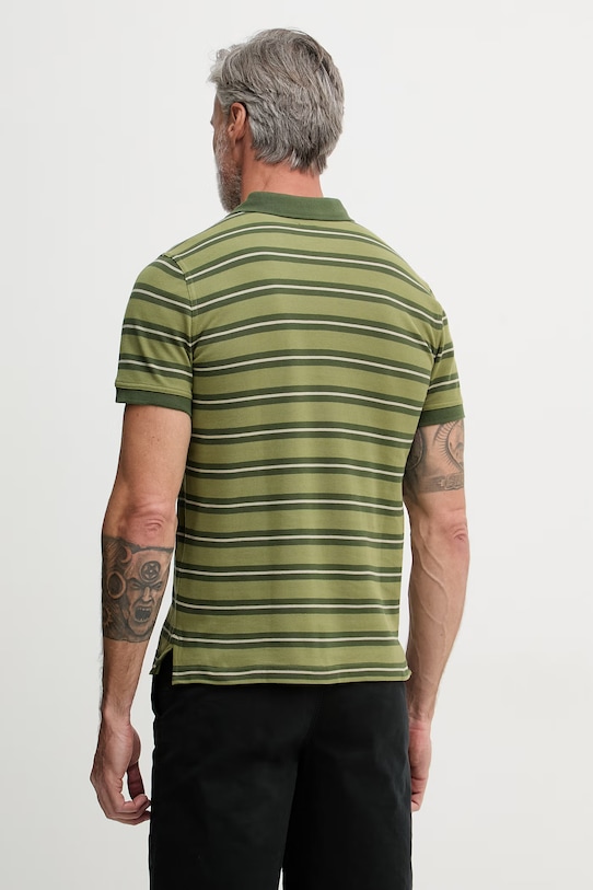 Ρούχα United Colors of Benetton πόλο ανδρικό βαμβακερό 3UTCU302S πράσινο