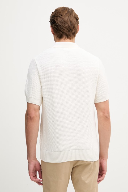 Odzież Lacoste polo swetrowe męskie z dodatkiem wełny AH1028 beżowy