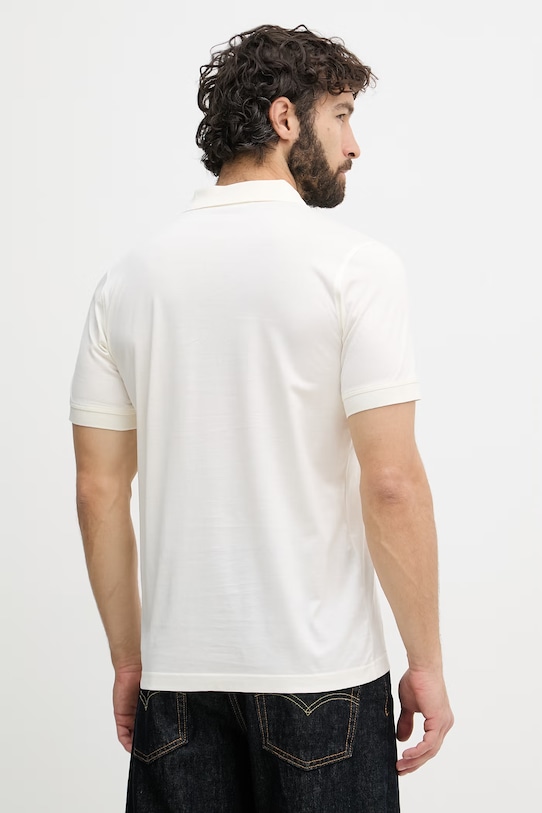 Ρούχα Karl Lagerfeld Πόλο ανδρικό βαμβακερό 562200.745400 μπεζ