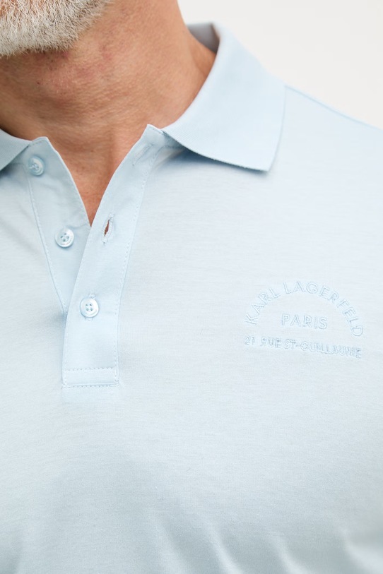 Karl Lagerfeld polo pánské bavlněné 562200.745400 modrá