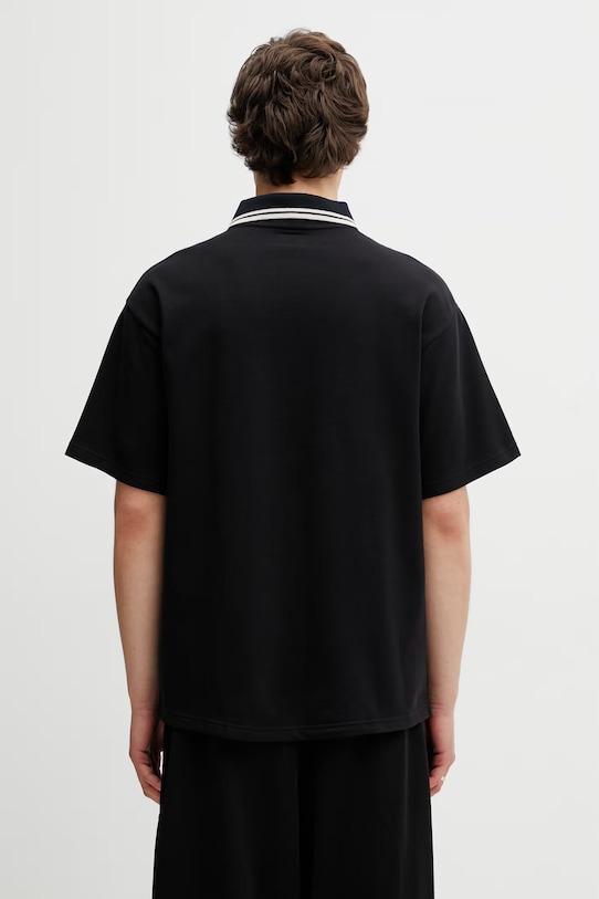 Odzież Needles polo bawełniane męskie SX442 czarny
