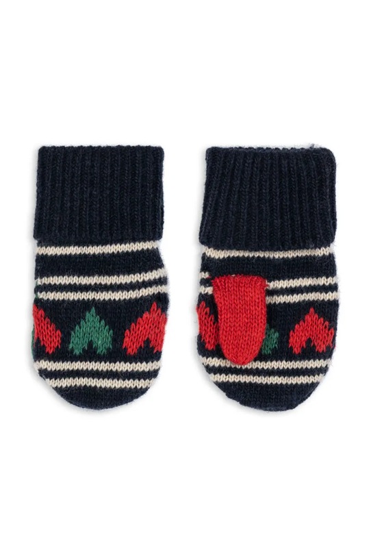 Konges Sløjd rękawiczki z dodatkiem wełny dziecięce BELOU MITTENS z dodatkiem wełny granatowy KS104228.PreSpring