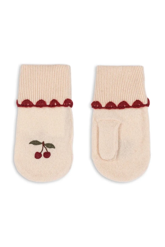 Konges Sløjd rękawiczki wełniane dziecięce COLLETTE MITTENS wełna beżowy KS104272.PreSpring